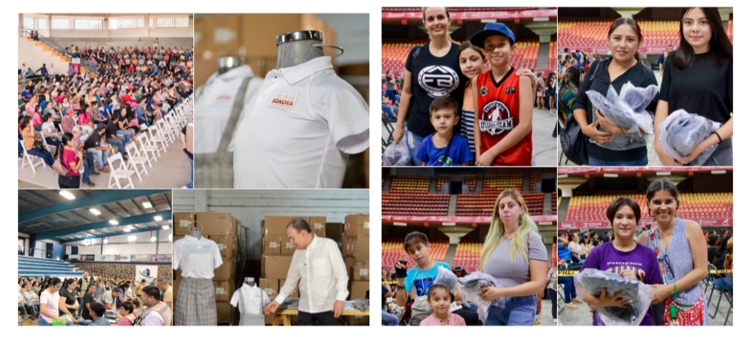 Cumple Gobernador Durazo con entrega de uniformes escolares a todas y todos los estudiantes sonorenses