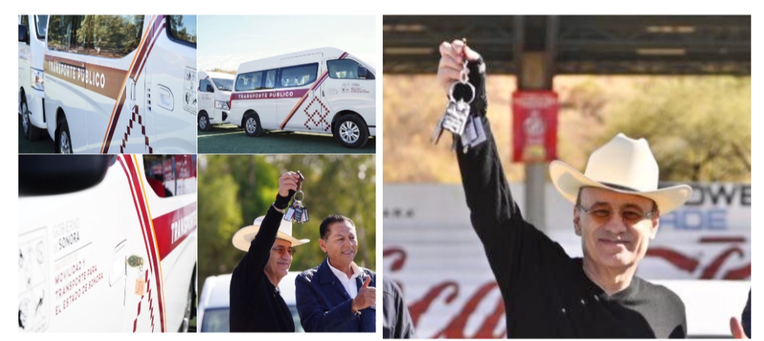 Garantiza Gobernador Durazo servicio de transporte público en la región norte con entrega de vans