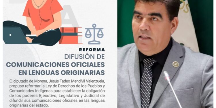 Impulsa diputado Jesús Tadeo Mendívil reconocimiento efectivo de las lenguas originarias en comunicaciones oficiales