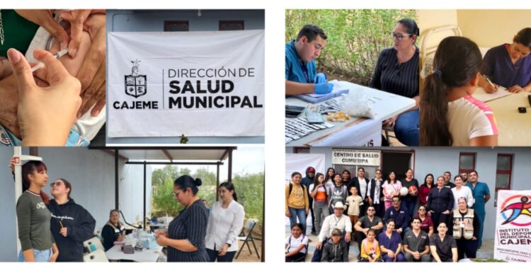 LLEVA AYUNTAMIENTO DE CAJEME JORNADA DE SALUD Y DEPORTIVA A CUMURIPA