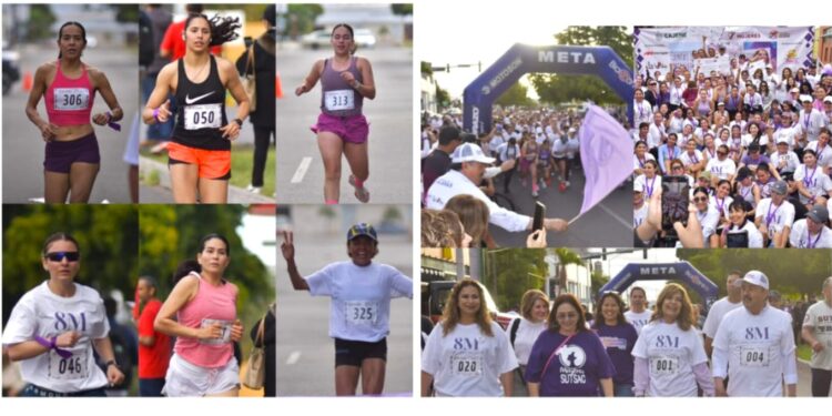 EN CAJEME MUJERES CONMEMORAN EL 8M CON MANIFESTACIÓN DEPORTIVA