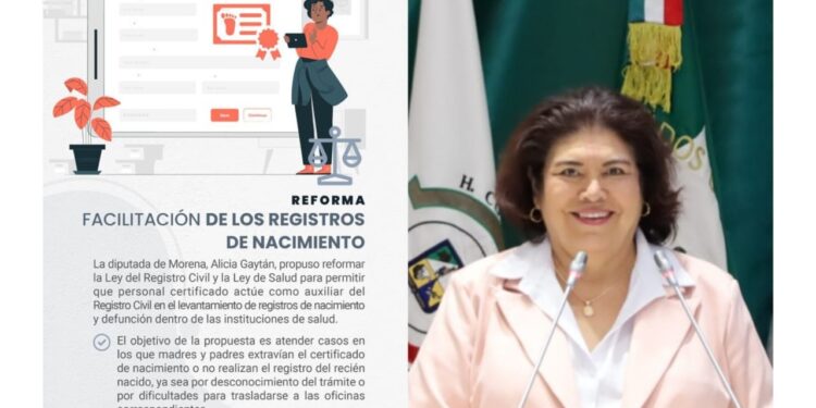 Propone la diputada María Alicia Gaytán crear el Sistema de Registro Hospitalario de Nacimientos.