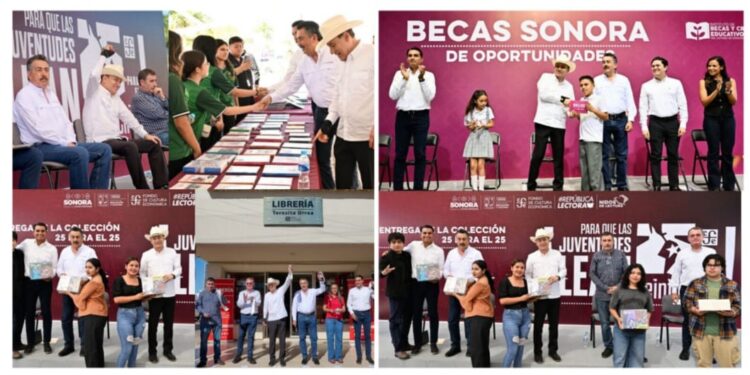 Refuerza Gobernador Durazo acceso a la educación y lectura con becas y librería del FCE en Cajeme
