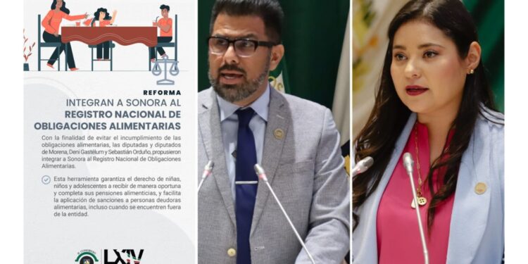 Aprueba Congreso de Sonora integración al Registro Nacional de Obligaciones Alimentarias