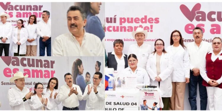 ACOMPAÑA PRESIDENTE JAVIER LAMARQUE A GOBERNADOR ALFONSO DURAZO DURANTE LA PUESTA EN MARCHA DE LA SEMANA NACIONAL DE VACUNACIÓN 2026