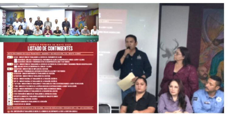 PREPARADO AYUNTAMIENTO Y SINDICATOS PARA DESFILE POR EL DÍA DEL TRABAJO
