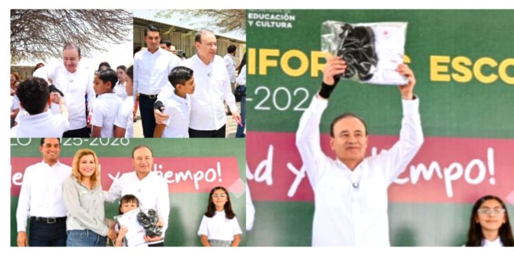 Arranca Gobernador Durazo distribución de uniformes escolares gratuitos Sonora
