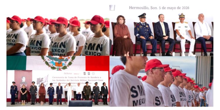 Gobernador Durazo encabeza toma de protesta de Bandera del Servicio Militar Nacional con llamado de defensa a la soberanía