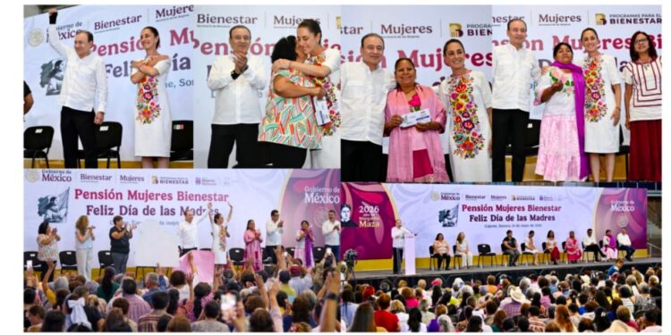 Sheinbaum y Durazo respaldan a más de 70 mil mujeres sonorenses con Pensión Bienestar