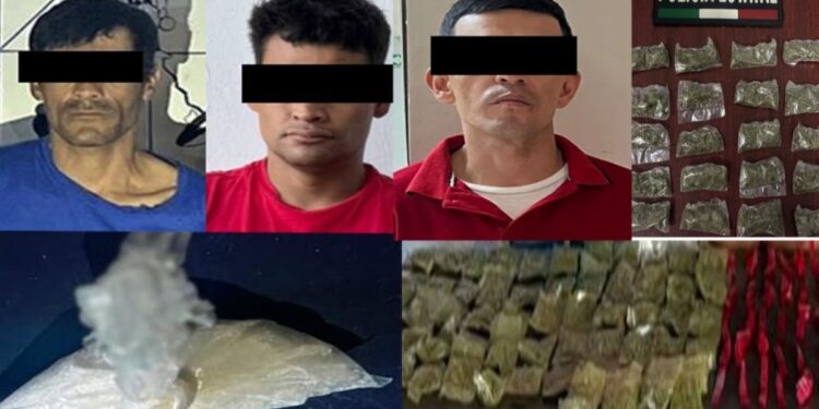 Asegura PESP más de mil dosis de narcótico en operativos contra narcomenudeo