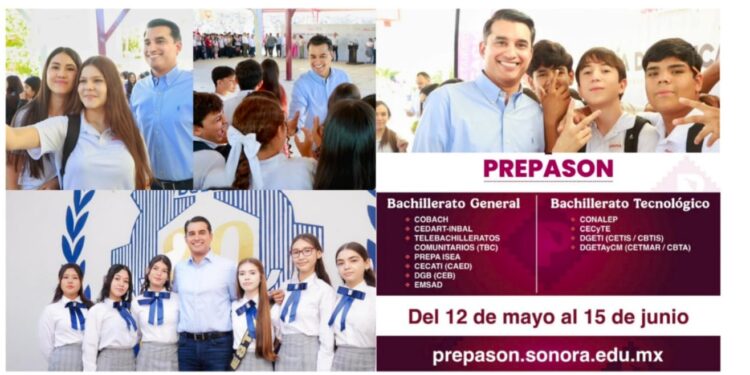 Gobernador Durazo garantiza el acceso a la educación media superior para las y los jóvenes: SEC