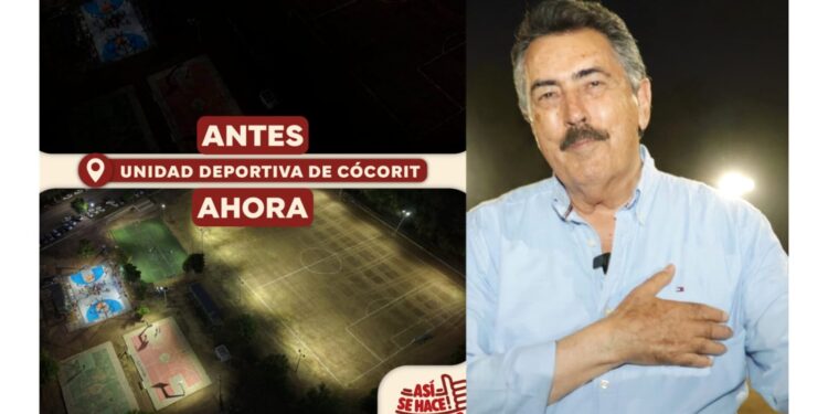 CON MÁS CANCHAS ILUMINADAS Y ESPACIOS DEPORTIVOS AVANZA EL BIENESTAR EN CAJEME: LAMARQUE
