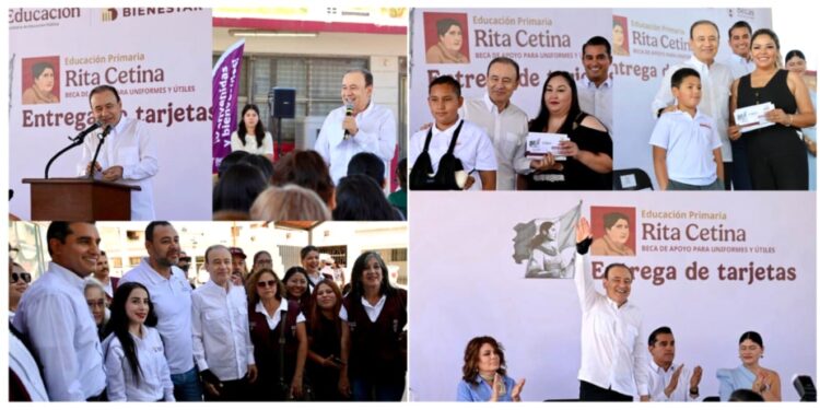 Arranca Gobernador Durazo entrega de becas Rita Cetina para alumnas y alumnos de primarias públicas