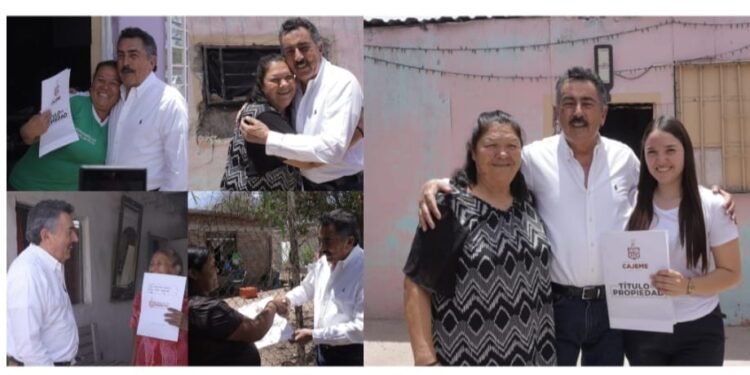 CON JUSTICIA SOCIAL Y CERTEZA JURÍDICA LAMARQUE ENTREGA PERSONALMENTE TÍTULOS DE PROPIEDAD A FAMILIAS DE CAJEME