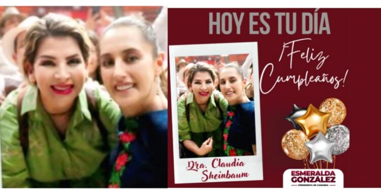 ALCALDESA  ESMERALDA  GONZÁLEZ  FELICITA A LA PRESIDENTA CLAUDIA SHEINBAUM