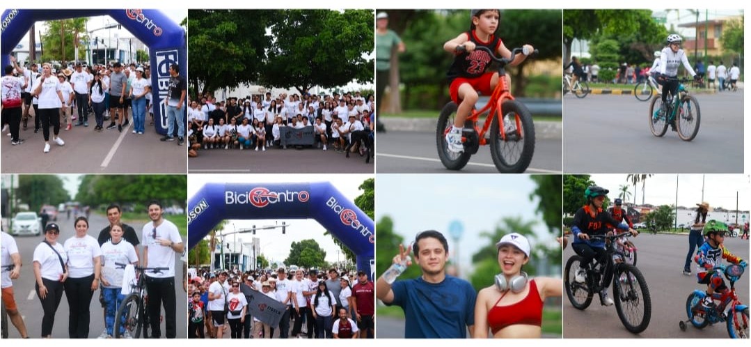 CAJEME CELEBRA EL DÍA INTERNACIONAL DE LA PAZ CON EXITOSA RODADA EN DOMINGUEANDO EN BICI Y +