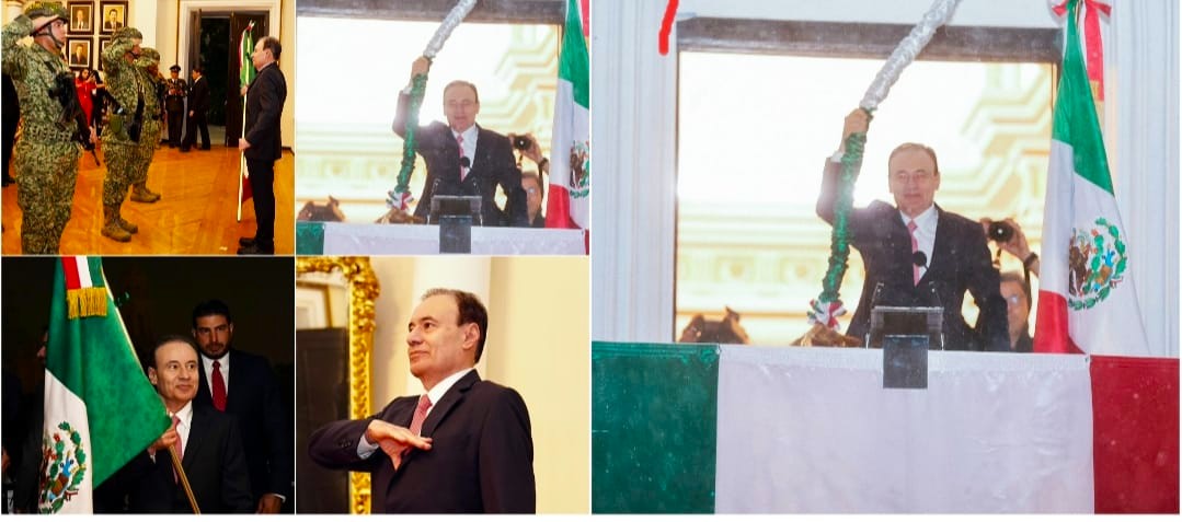 Con patriotismo, orgullo y celebración, Gobernador Durazo encabeza ceremonia de 215 Aniversario del Grito de Independencia