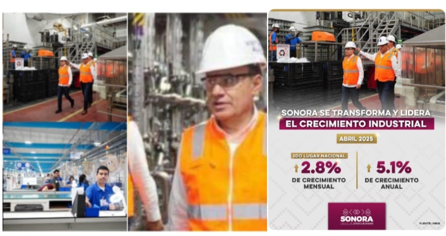 Gobernador Durazo posiciona a Sonora en segundo lugar nacional en crecimiento industrial con el Plan Sonora