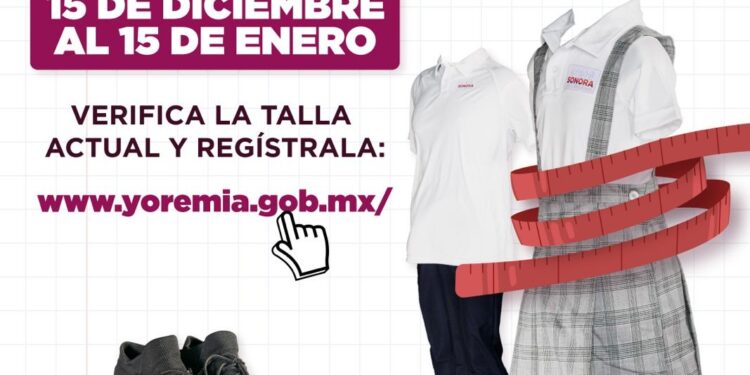 Inicia registro de tallas de uniformes escolares para el ciclo 2026-2027