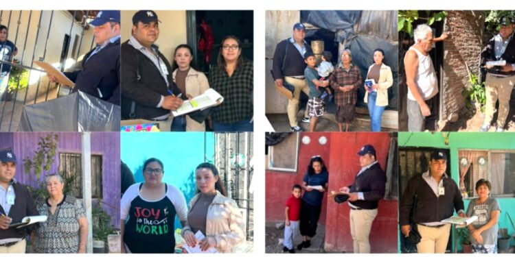 SINDICATURA VERIFICA VIVIENDAS   EN LA COLONIA JAVIER LAMARQUE DE PUEBLO YAQUI