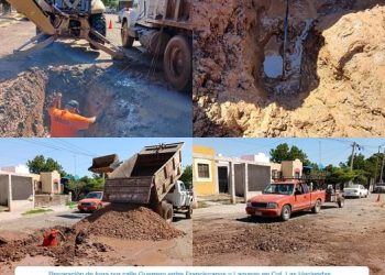 OOMAPAS DE CAJEME REALIZA REPARACIONES EN COLONIA LAS HACIENDAS