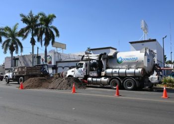 OOMAPASC REALIZA TRABAJOS DE PREVENCION EN CALLE MIGUEL ALEMÁN