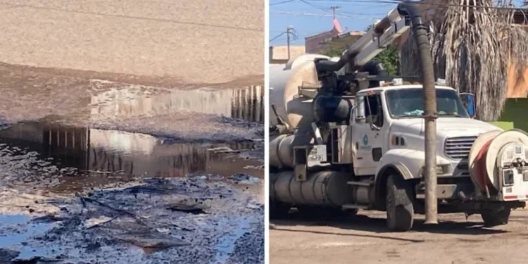 Oomapasc atiende llamado de vecinos de la Jardines del Valle por drenajes colapsados