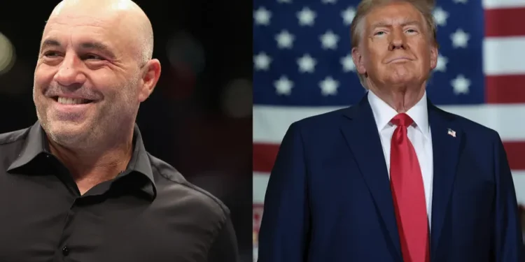 Trump deja a simpatizantes esperando por tres horas en el frío por grabar el podcast de Joe Rogan; muchos se fueron