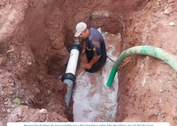 OOMAPAS DE CAJEME REALIZA REPARACIONES EN COL. MACHI LÓPEZ