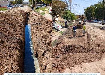 OOMAPASC REALIZA REPARACIONES EN COL. NUEVO CAJEME