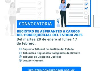 CONGRESO DE SONORA INVITA A PARTICIPAR EN CONVOCATORIA PARA JUZGADORES
