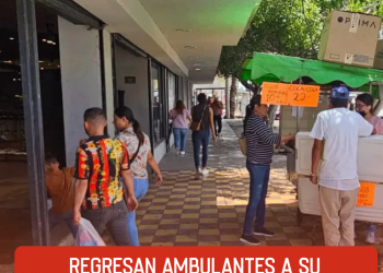 Regresan ambulantes a su ubicación original