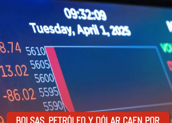 Bolsas, petróleo y dólar caen por los aranceles de Donald Trump