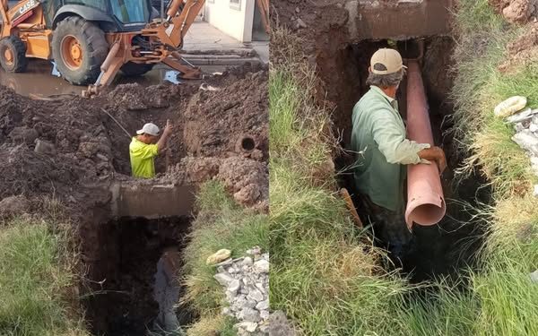 SE REALIZA REPARACIÓN EN COL. FAUSTINO FÉLIX: OOMAPASC