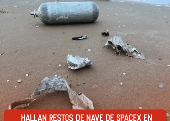 Hallan restos de nave de SpaceX en Tamaulipas; presentarán denuncia