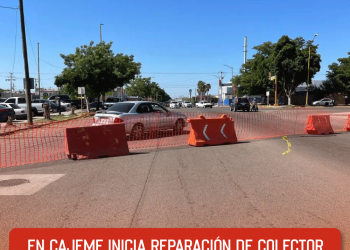 En Cajeme inicia reparación de colector de drenaje en la calle Jalisco