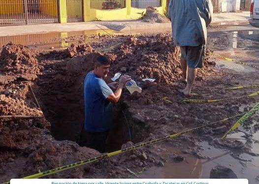 OOMAPASC REALIZA REPARACIONES EN COL. CORTINAS