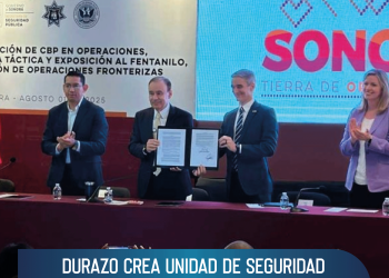Gobernador Durazo firma decreto para crear unidad especializada en seguridad en frontera entre Sonora y Arizona