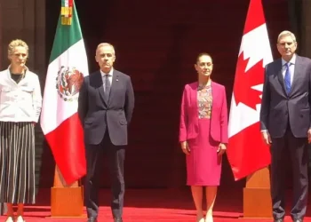Mark Carney se reúne con Claudia Sheinbaum en Palacio Nacional