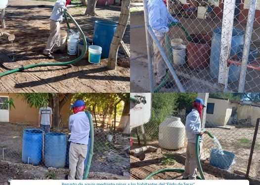 OOMAPASC LLEVA PIPAS A EJIDO DE TERAS