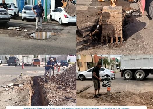 OOMAPASC REALIZA REPARACIONES EN COL. CENTRO