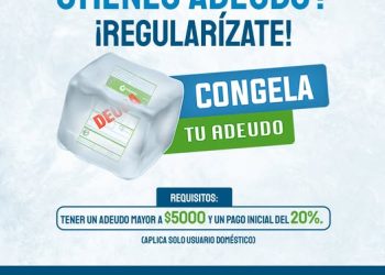 OOMAPASC TE INVITA A REGULARIZARTE Y A CONGELAR TU ADEUDO