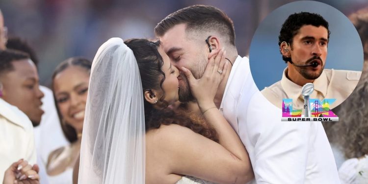 Bad Bunny convierte una invitación de boda en una boda en el Super Bowl