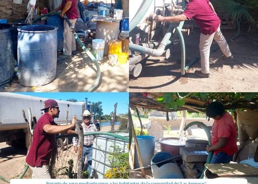 OOMAPASC LLEVA PIPA DE AGUA A LAS ARENERAS