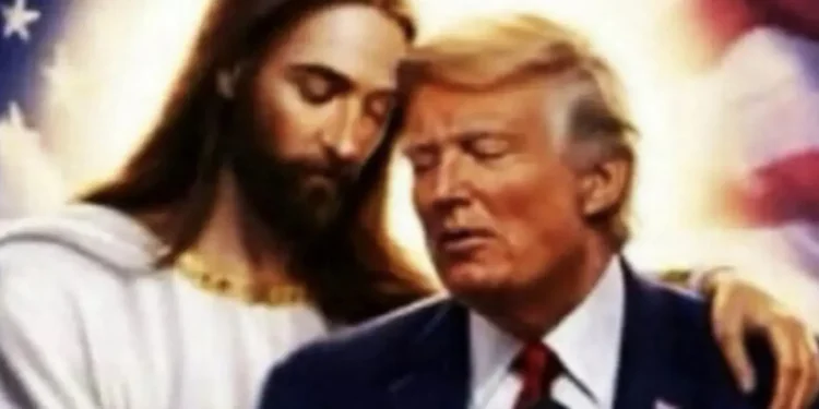 TRUMP REAVIVA POLÉMICA AL DIFUNDIR IMAGEN CON JESÚS TRAS BORRAR PUBLICACIÓN ANTERIOR