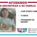 AYÚDANOS A LOCALIZAR A LOS FAMILIARES DEL SEÑOR JOSÉ NUÑEZ GAMEZ