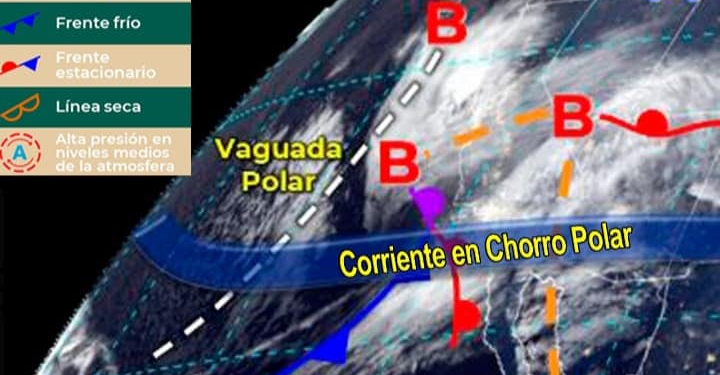 Probabilidad de lluvias dispersas en región norte y noroeste