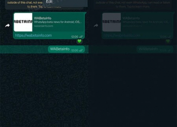 WHATSAPP YA PERMITE EDITAR LOS MENSAJES ENVIADOS EN ESTOS TELÉFONOS