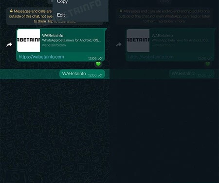WHATSAPP YA PERMITE EDITAR LOS MENSAJES ENVIADOS EN ESTOS TELÉFONOS