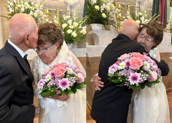 DOÑA BEBA DE 86 Y DON PANCHO DE 88 AÑOS DE EDAD, UNEN SU AMOR ANTE DIOS